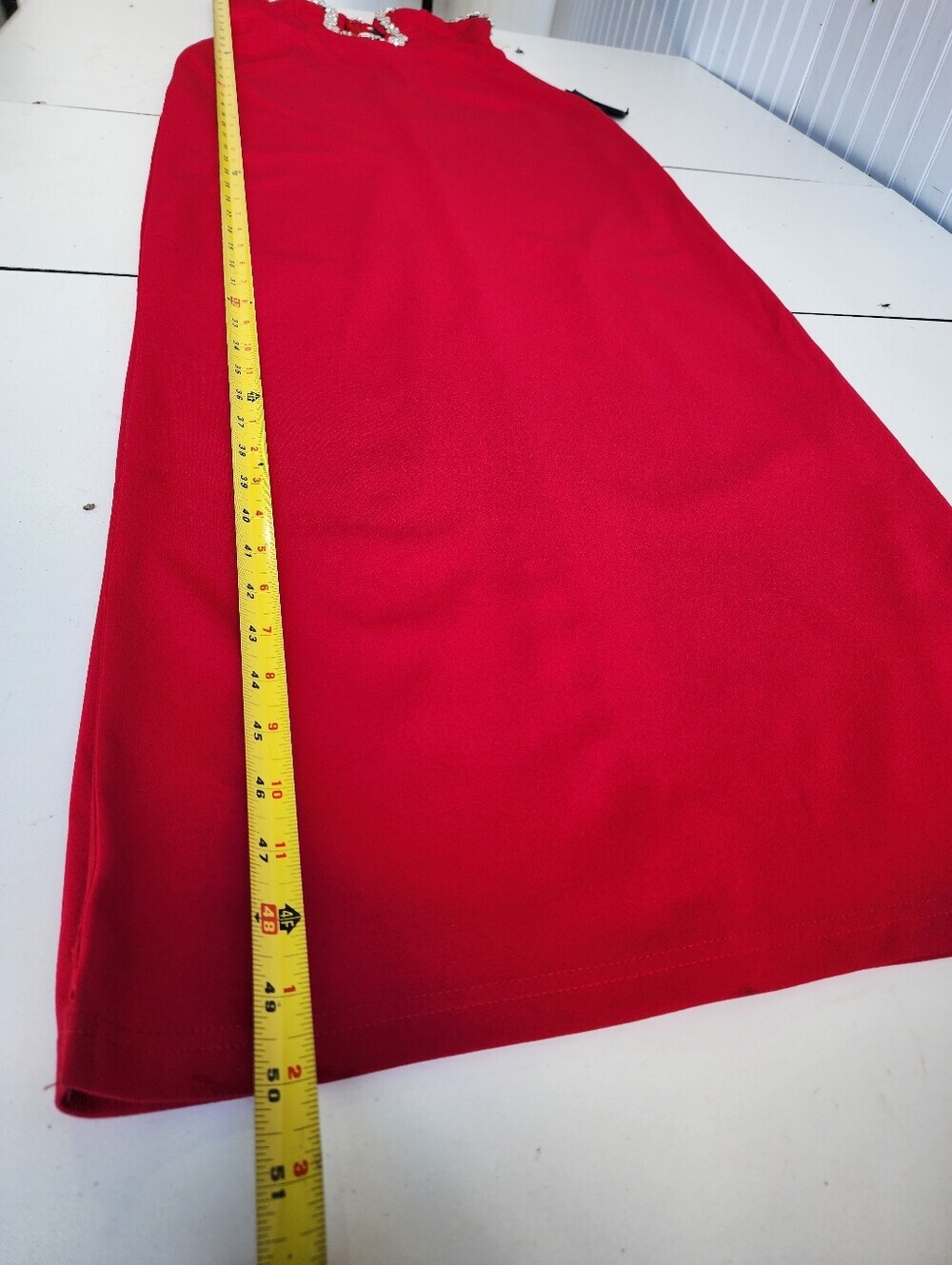 NWT Lulu's Sensational Luxury Red Rhinestone Cutout Strapless Maxi Dress Red S - Picture 14 of 16